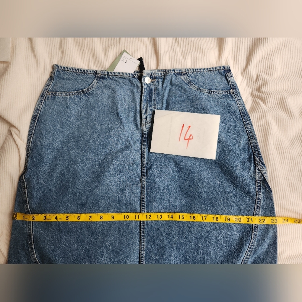 H&m denim maxi skirts light blue BNWT - Picture 15 of 16